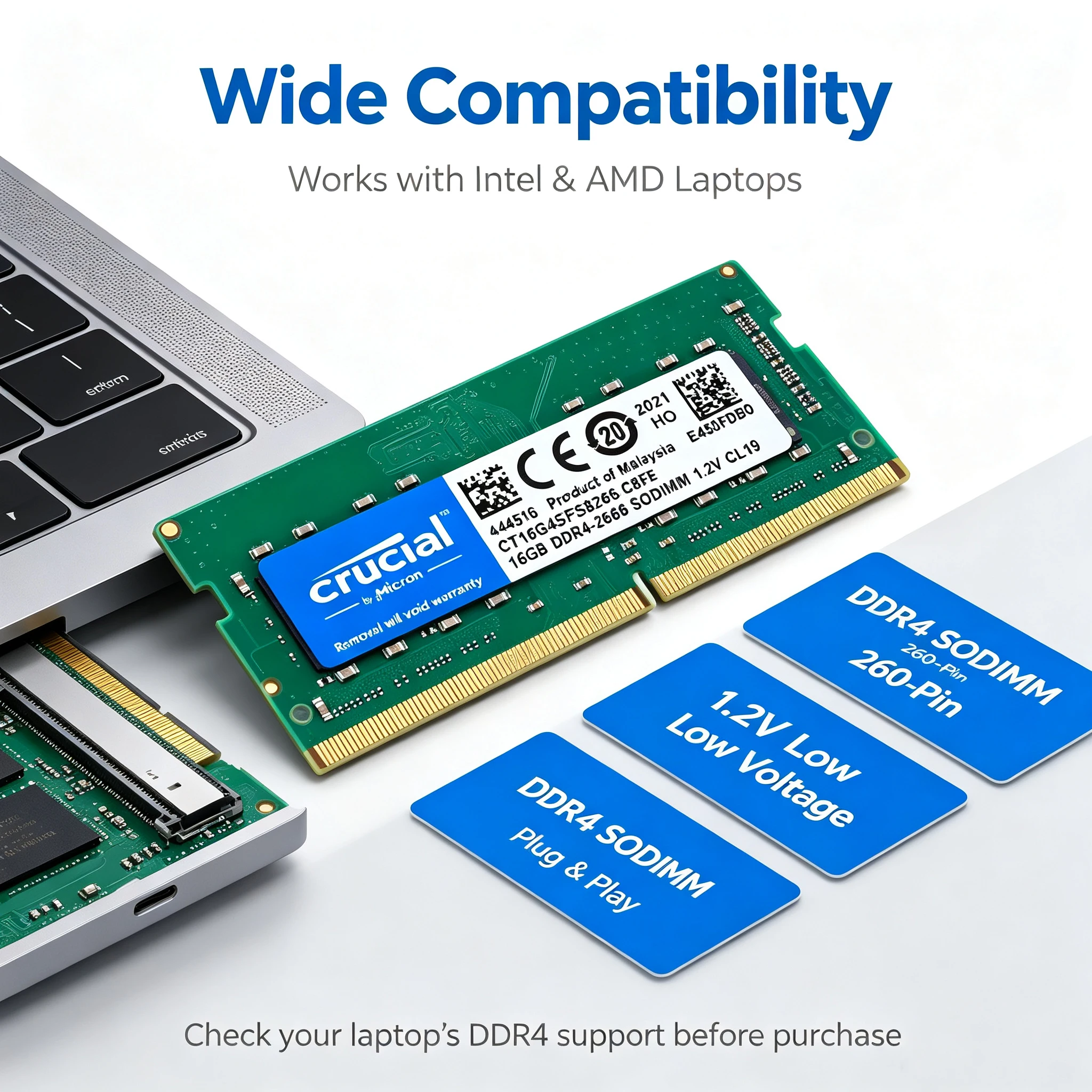 Cruciale DDR4 Laptop RAM SODIM - Ddr4 2400Mhz recensie en prijs